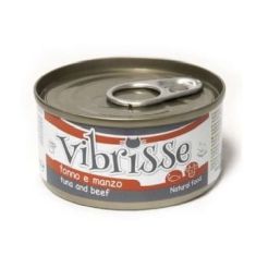 VIBRISSE gato adulto atun y ternera lata 70 gr