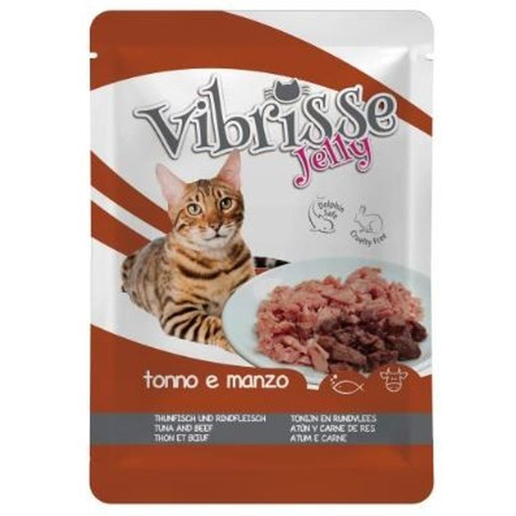 VIBRISSE gato adulto atun y ternera pouch 70 gr
