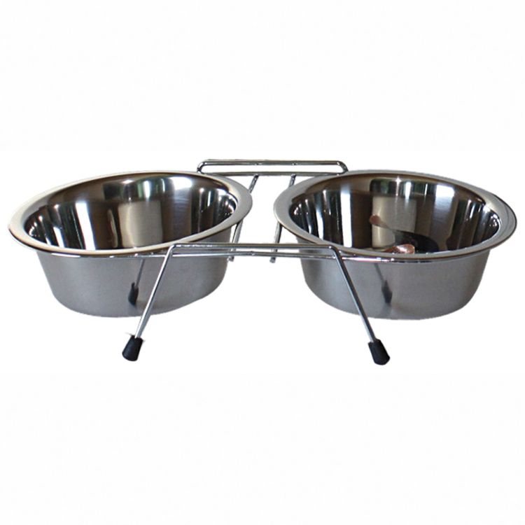 ICA comedero doble acero 1.9 L