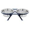 ICA comedero doble pie negro 14cm