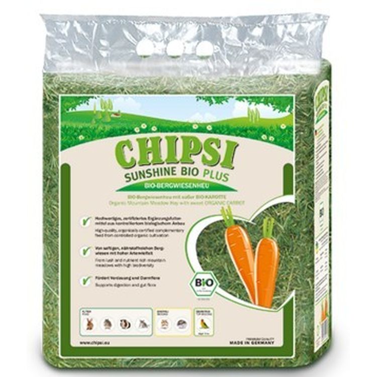 CHIPSI roedores heno sunshine bio zanahoria 600 gr