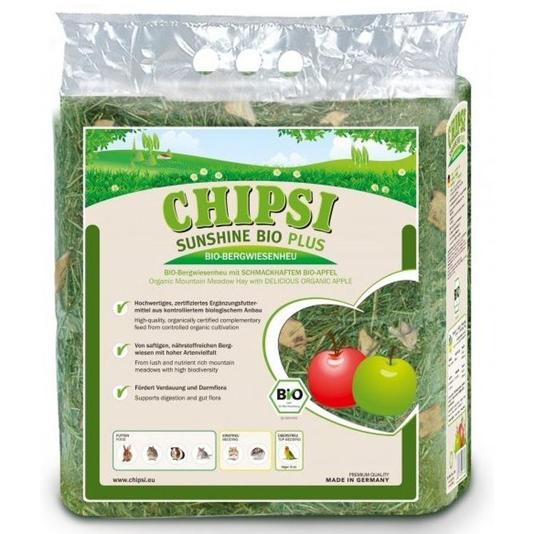 CHIPSI roedores heno sunshine bio manzana 600 gr