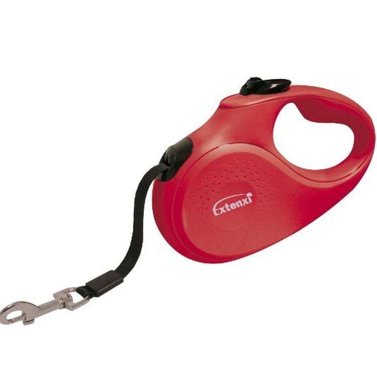 ICA perro correa extensible roja