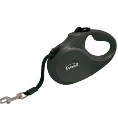 ICA perro correa extensible negra