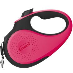 ICA perro correa extensible bicolor rojo