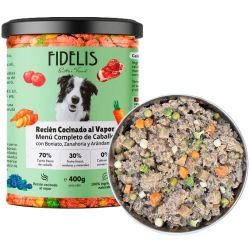FIDELIS perro menu caballo, boniato, zanahoria y arandanos tarro 400 gr