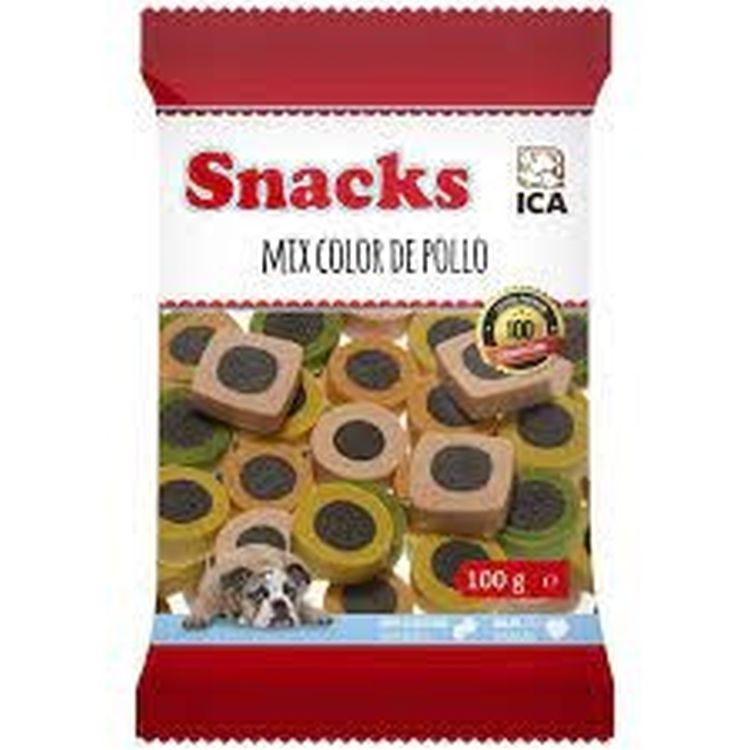 ICA perro snack mix color pollo 100 gr