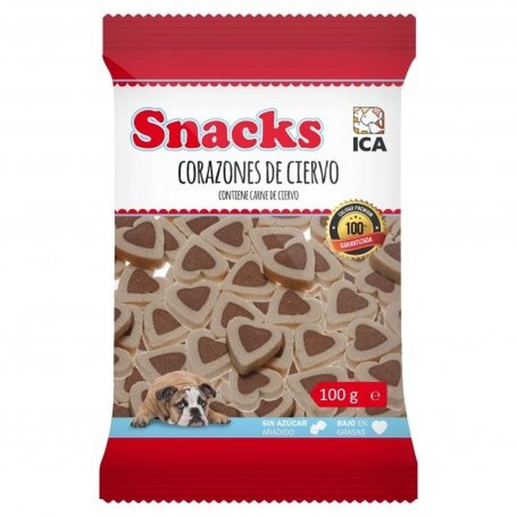 ICA perro snack corazones de ciervo 100 gr
