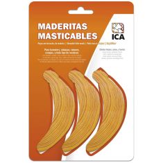 ICA roedor juguete maderitas plátanos