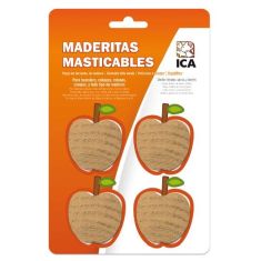 ICA roedor juguete maderitas manzana
