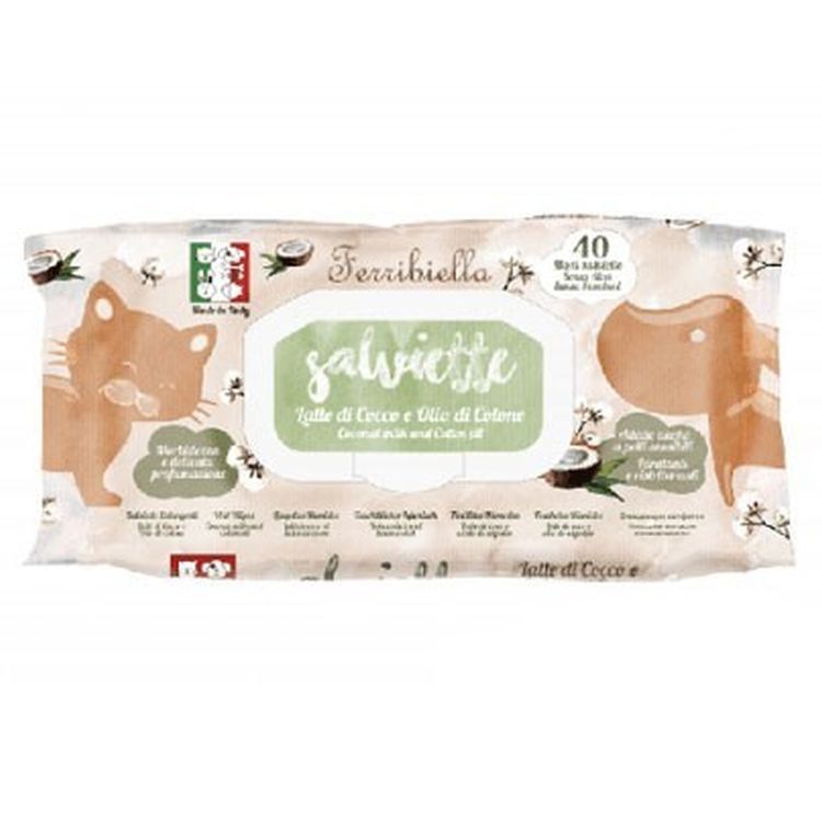 FERRIBIELLA toallitas coco algodón 40 uds