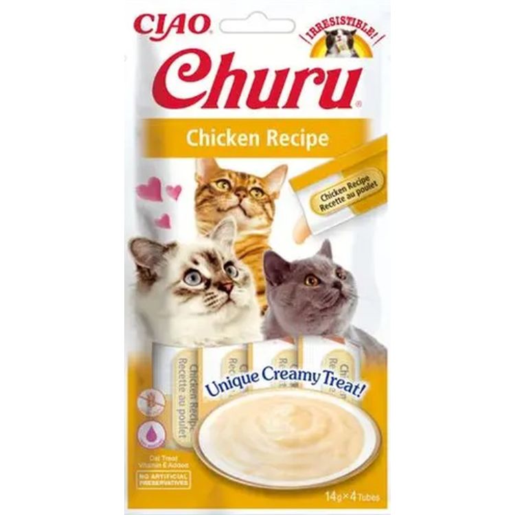 CHURU gato snack pure pollo 4x14 gr