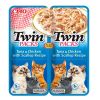 CHURU gato snack Twin packs atun y pollo caldo vieira 2x40 g