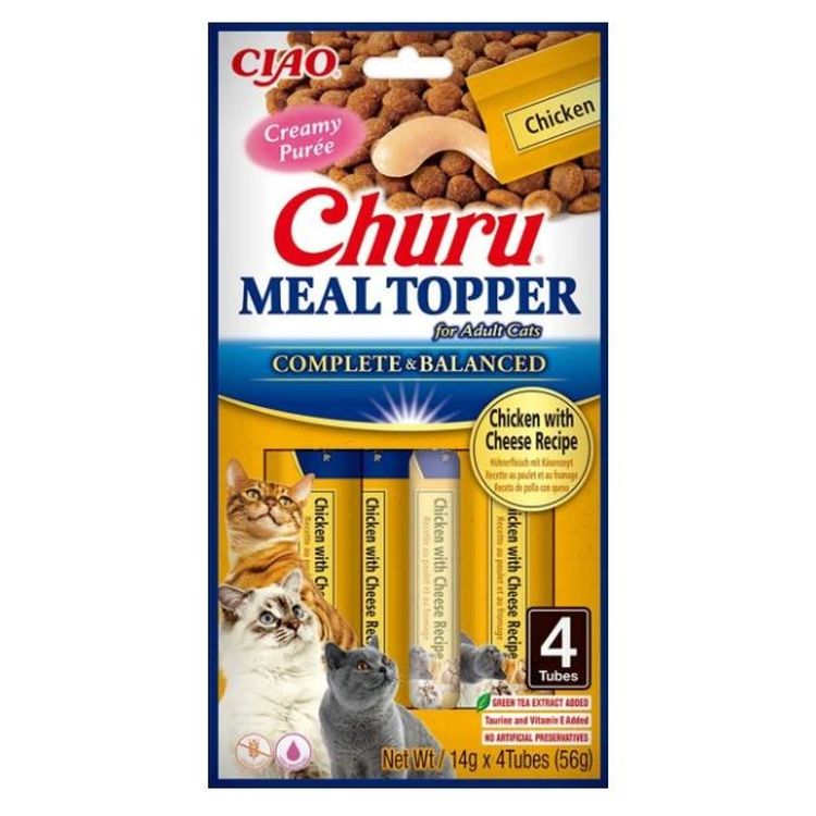 CHURU gato snack meal topper queso