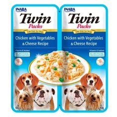 CHURU perro Twin pollo verduras queso con caldo de pollo 2x40 gr