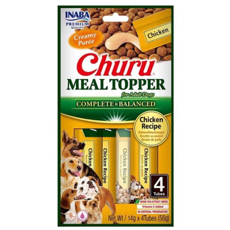 CHURU perro snack Meal topper pollo