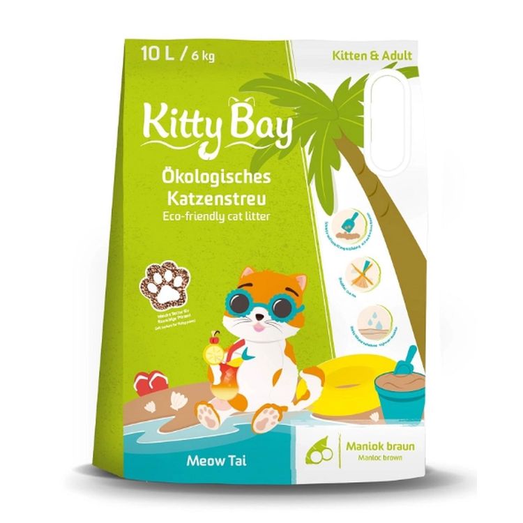 KITTY BAY gato arena mandioca 10 L
