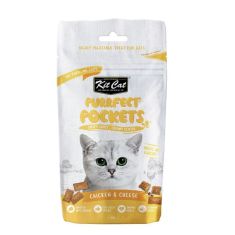 KIT CAT gato snack Purrfect Pockets pollo y queso 60 gr