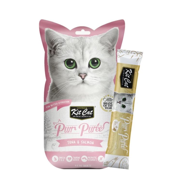 KIT CAT gato snack PurrPuree atun y salmon 60 gr