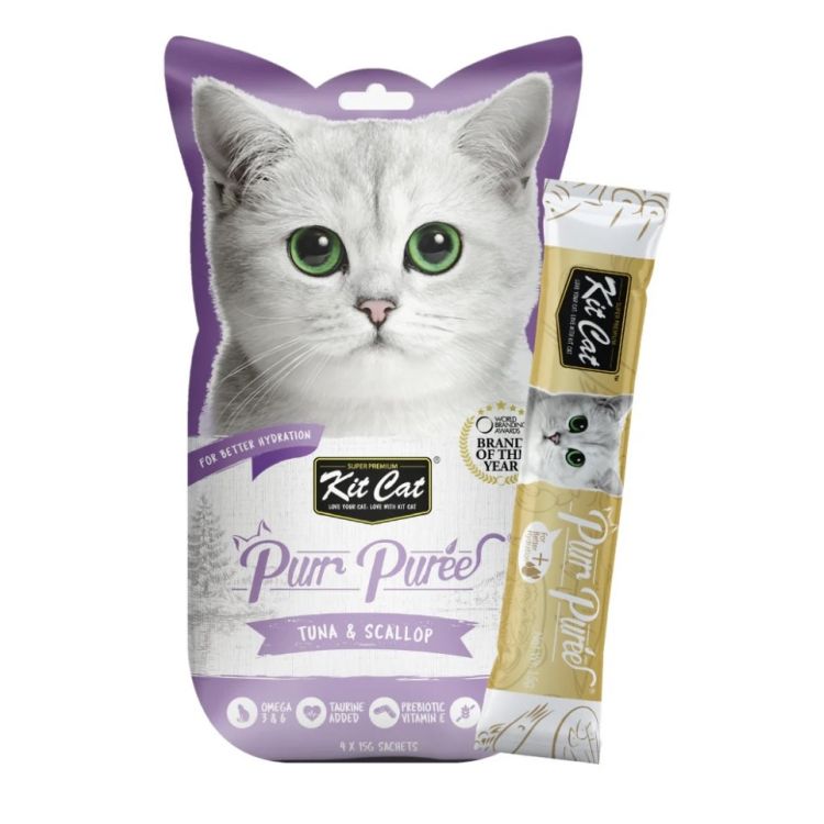 KIT CAT gato snack PurrPuree atun y vieiras 60 gr