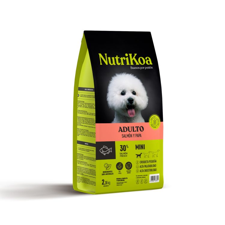 NUTRIKOA perro adulto mini grain free salmon 2.5 kg
