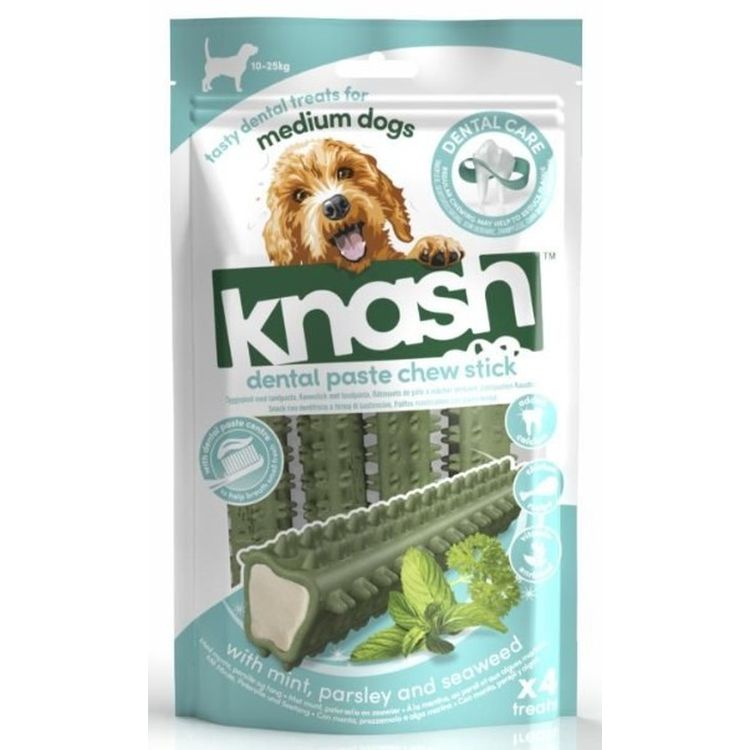 KNASH perro snack dental relleno menta