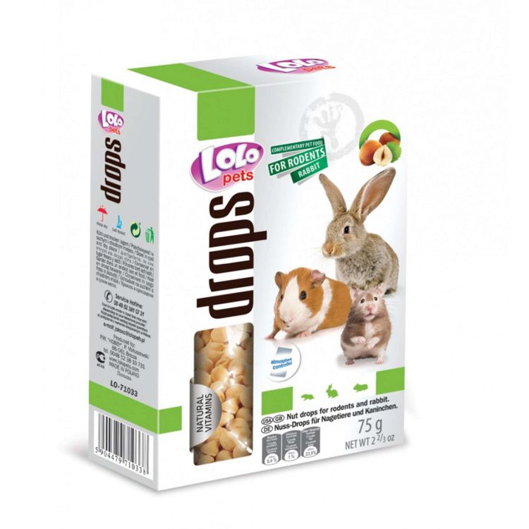 ICA Lolo roedor snack drops de nueces 75 gr