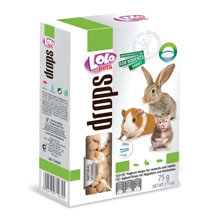 ICA Lolo roedor snack drops de yogurt 75 gr