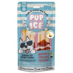 PUP ICE perro snack polo platano chocolate 2 uds