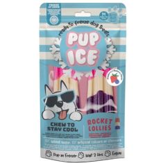 PUP ICE perro snack polo fresa frambuesa 2 uds