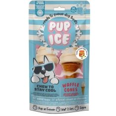 PUP ICE perro snack cono vainilla cacahuete 2 uds