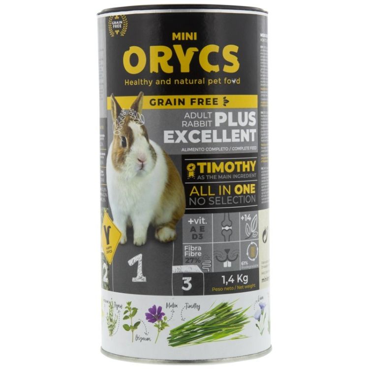 ORYCS conejo adulto plus excelent 1.4 kg