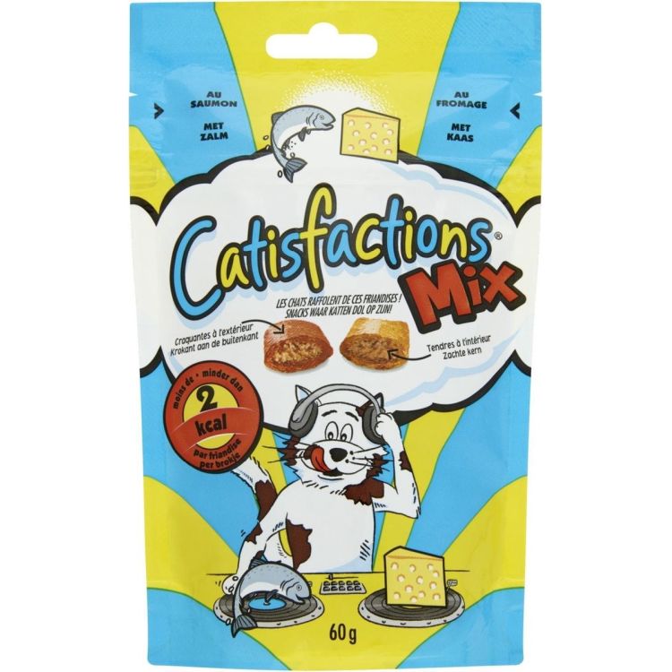 CATISFACTIONS gato snack queso salmon 60 gr