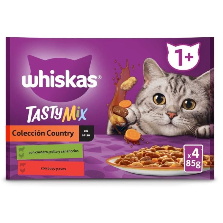 WHISKAS pack tasty mix country 4x85 gr