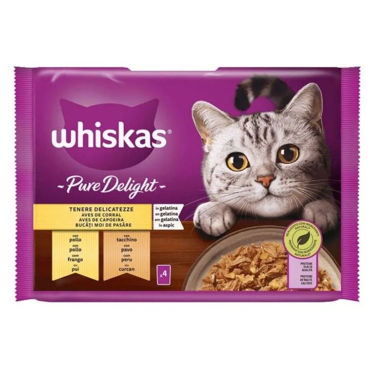 WHISKAS gato adulto Seleccion ave pouch 4x85 gr
