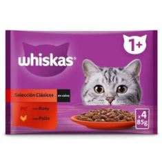 WHISKAS gato adulto Seleccion de carnes pouch 4x85 gr