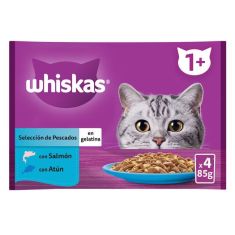 WHISKAS gato adulto Seleccion de pescados pouch 4x85 gr