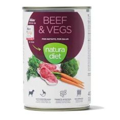 NATURA DIET perro adulto pate ternera y vegetales lata 400 gr