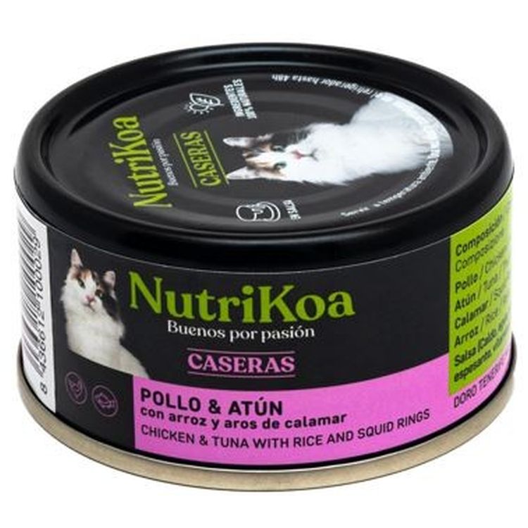 NUTRIKOA gato adulto casera atun arroz calamar lata 70 gr