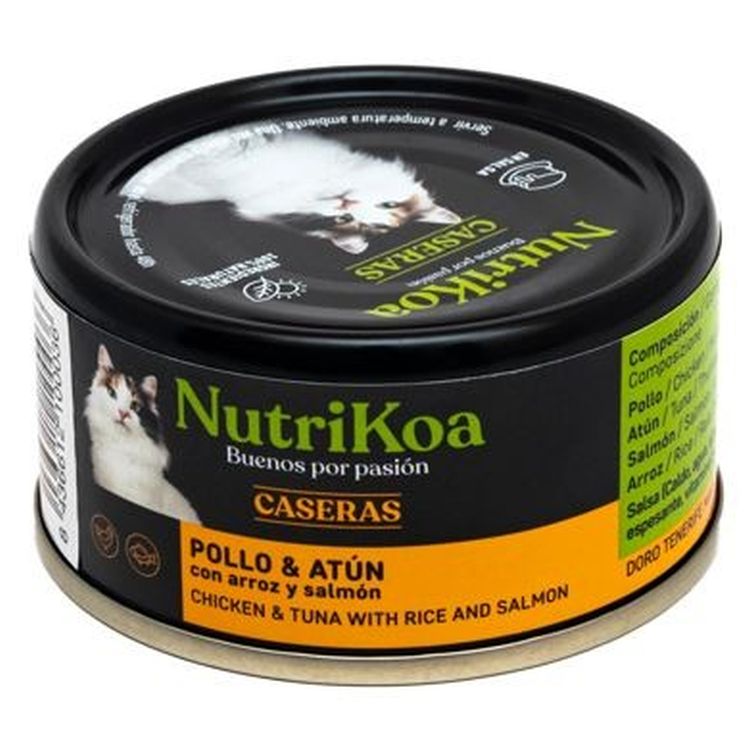 NUTRIKOA gato adulto casera salmon lata 70 gr