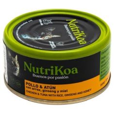 NUTRIKOA gato adulto clasica ginseng y miel lata 170 gr