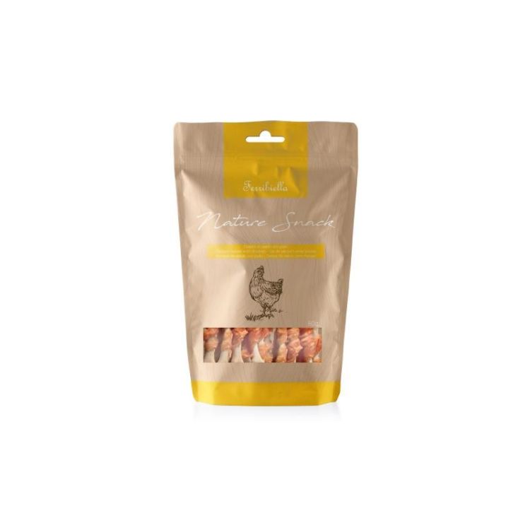 FERRIBIELLA perro snack hueso calcio pollo 80 gr