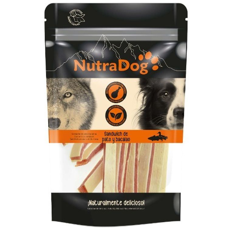 ICA Nutradog perro snack sandwich pato y bacalao