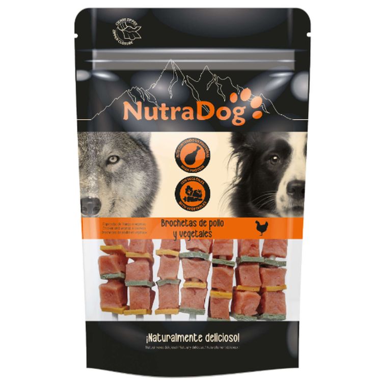 ICA Nutradog perro snack brochetas pollo y vegetales