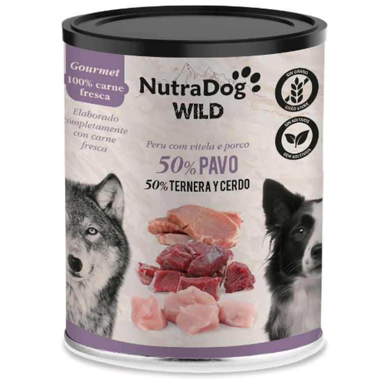 ICA Nutradog perro adulto Wild gourmet pavo ternera cerdo lata