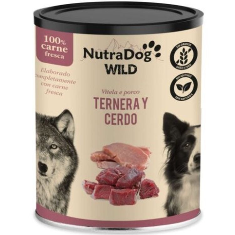 ICA Nutradog perro adulto ternera cerdo lata