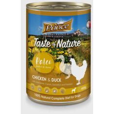 PRINCE perro adulto pollo y pato lata 800 gr