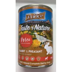 PRINCE perro adulto conejo y faisan lata 800 gr