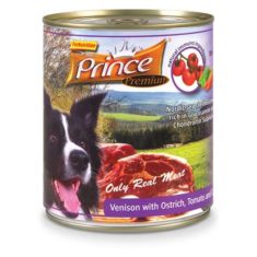 PRINCE perro adulto ciervo y avestruz lata 800 gr