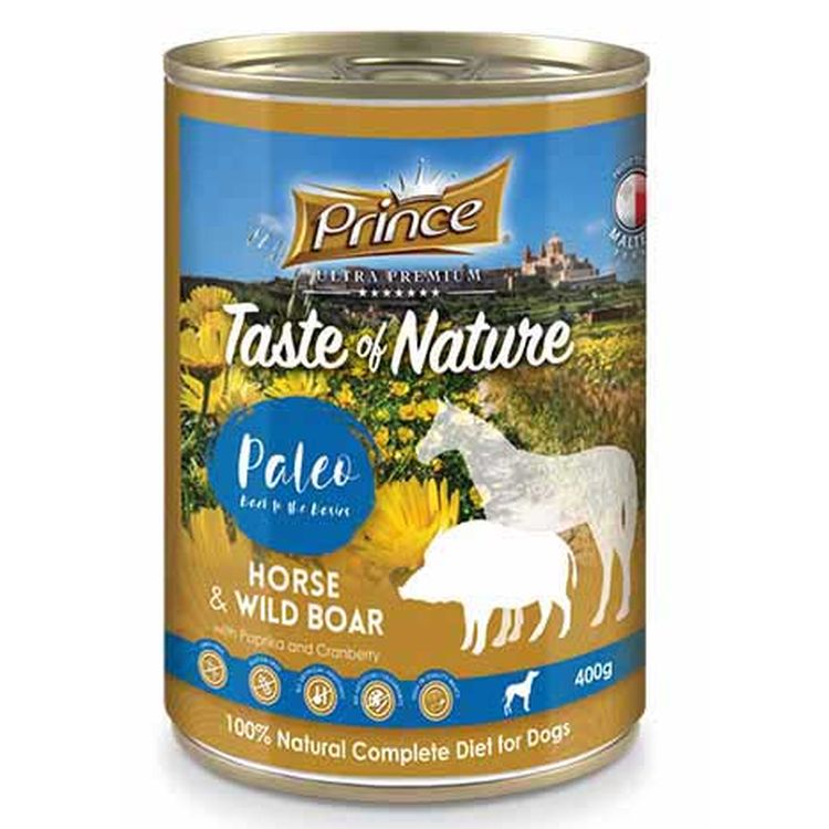 PRINCE perro adulto caballo jabali arandano lata 400gr